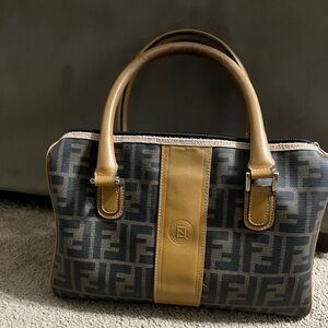 Fendi Zucca Boston Bag